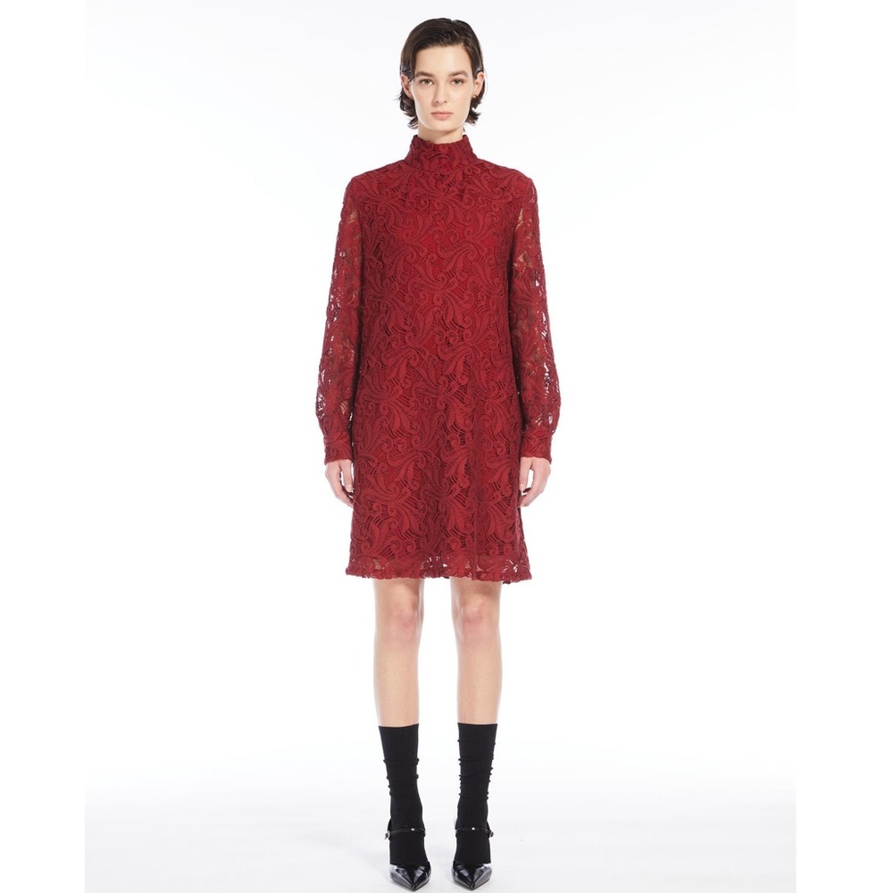 NWT MAX MARA STUDIO ESORDIO RED LACE DRESS